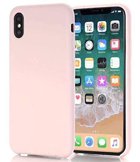 iPhone X Case,iPhone X Silicone Case Liquid Silicone Gel Rubber Slim Fit Soft Phone Case with Microfiber Cloth Lining Cushion for Apple iPhone X/iPhone 10