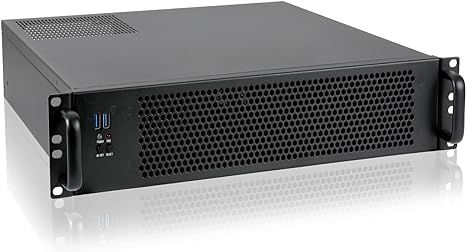 RackChoice MicroATX/Mini-ITX 2U Rackmount Server Chassis max 9x3.5 Bay / USB3.0 with 2.0 Adapter Support ATX PSU Either top or Side Cooling Depth 17.7"