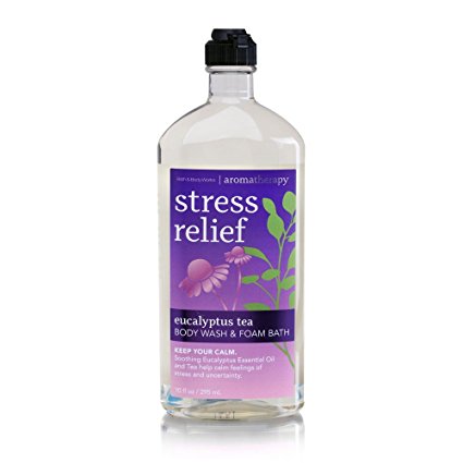 Bath & Body Works Aromatherapy Eucalyptus Tea Stress Relief Body Wash and Foam Bath 10 oz