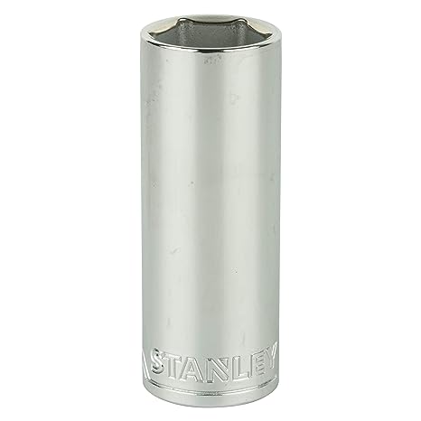 STANLEY STMT73335-8B 1/2-inch 22mm Chrome Vanadium Steel 6 Point Deep Socket (Silver)