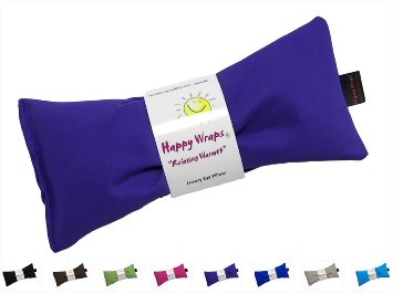 Unscented Eye Pillow (Microfiber) - Hot/Cold Therapy. #1 For Yoga, Meditation, Migraine, Stress & Anxiety Relief. Made in USA Since 1991. 100% Satisfaction Guaranteed. Filled With Organic Flax Seed. (Purple)