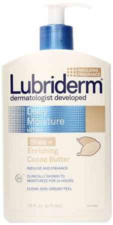 Lubriderm Daily Moisture Lotion with Shea and Cocoa Butter, 16  Ounce