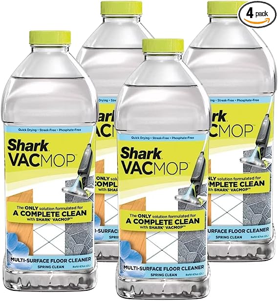 shark VACMOP Multi-Surface Cleaner Refill (4) 2-Liter Bottles, 67 Ounce (Pack of 4)