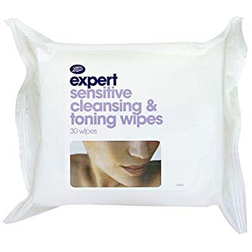 Boots Expert Sensitive Cleansing and Toning Wipes - 30 pack