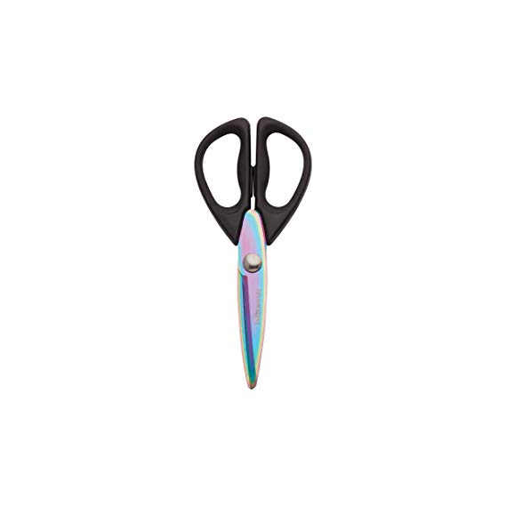 Farberware 5224507 Titanium Kitchen Black Handles Shear, 8.2 x 3.5 x 0.5 inches, Rainbow