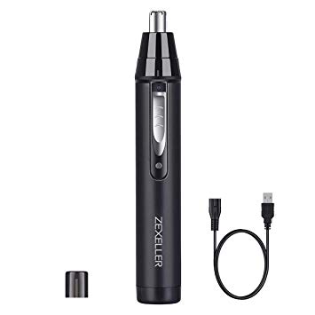 2 in 1 Nose Hair Trimmer, Nose Trimmer, Nose Hair Trimmer for men, Ear Nose Trimmer Rechargeable Nose Hair Remover with Miniature Shaving Head, also works as a Ear Hair Trimmer
