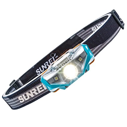 SUNREE Lightest Ultra Bright LED Headlamp (Only 2.3Oz.) ,7 Lighting Modes,IPX6 Waterproof,Best Quality Headlamp for Camping,Running,Hiking and Kids