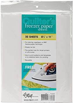 C&T Publishing 20107 Quilter's Freezer Paper Sheet, 8-1/2-Inch x 11-Inch, 30-Pack
