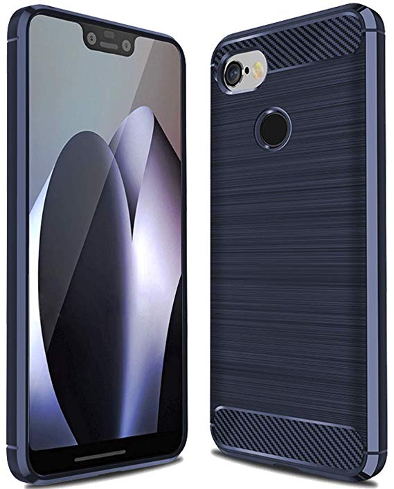 Google Pixel 3 XL Case,Pixel 3 XL Case, Sucnakp TPU Shock Absorption Technology Raised Bezels Protective Case Cover for Google Pixel 3-XL Case (TPU Blue)