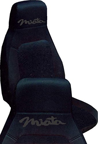 1990 to 1998 Mazda Miata Seat Covers 12 Color Option (Black-Miata in Charcoal)