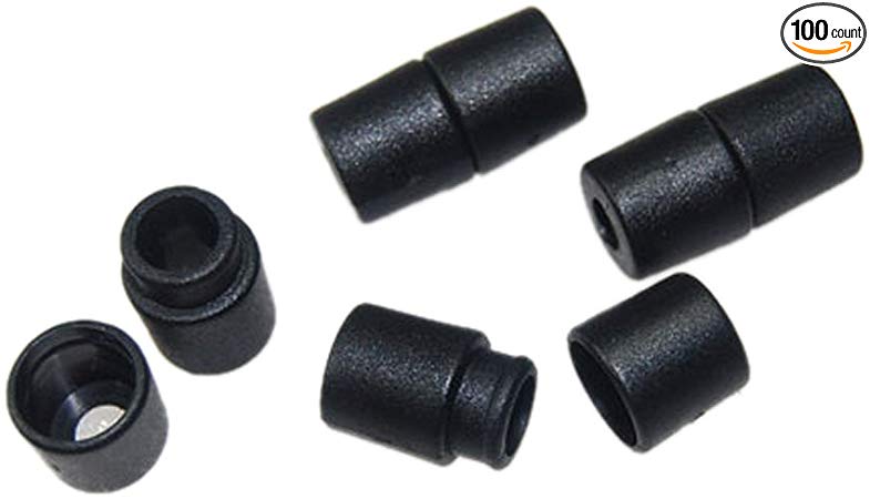 100pcs Black Plastic Buckles Lanyard Safety Breakaway Pop Barrel Connectors for Paracord & Ribbon Lanyards Necklace FLC090-B
