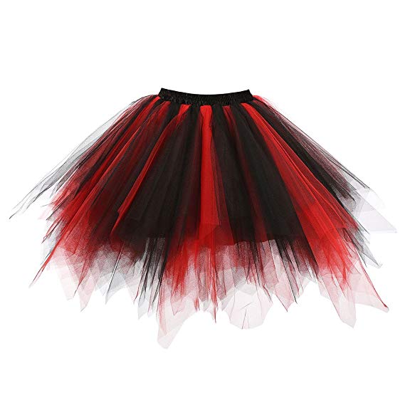 Musever 1950s Vintage Ballet Bubble Skirt Tulle Petticoat Puffy Tutu