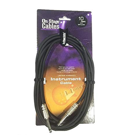 On-Stage Hot Wire IC-10 Standard Instrument Cable, 10 Feet