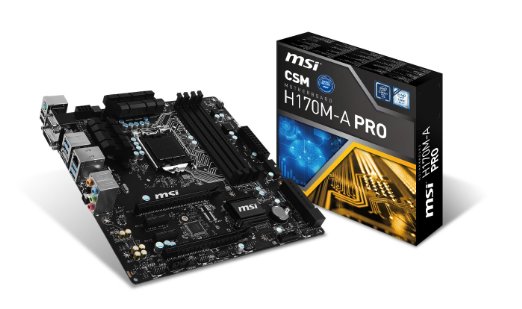 MSI Intel Skylake H170 LGA 1151 DDR4 USB 3.1 Micro ATX Motherboard (CSM-H170M-A Pro)