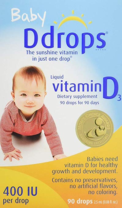 Ddrops Baby 400 IU, Vitamin D, 90 Drops, Pack of 4