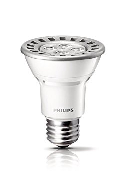 Philips 426114 8-Watt (50-Watt) PAR20 LED Indoor Flood Bright White Light Bulb, Dimmable
