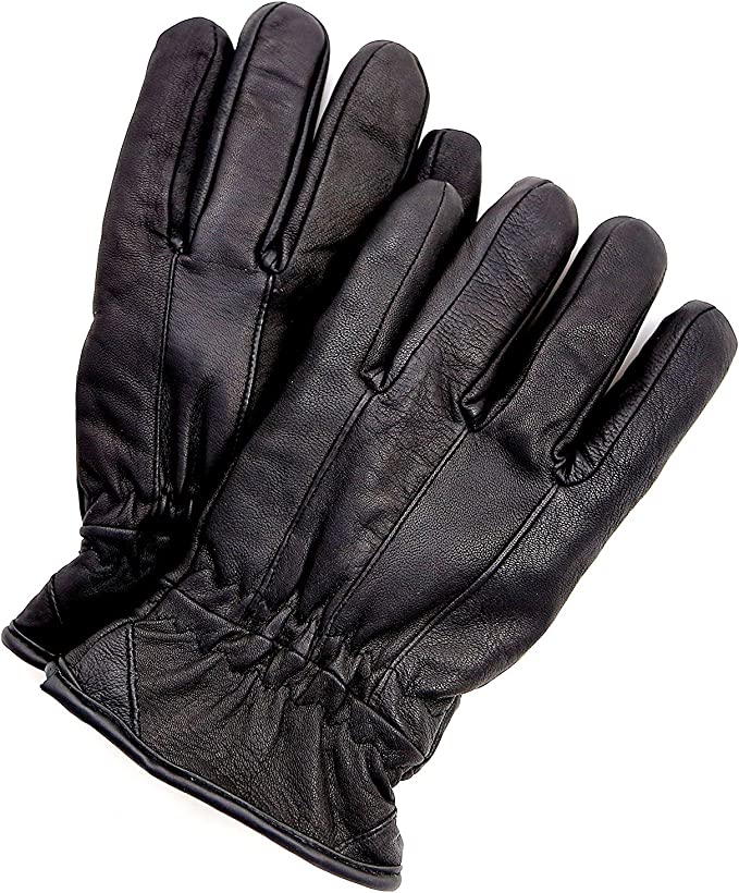 Riparo Men's Insulated Full-Grain Leather Driver Work Winter Gloves