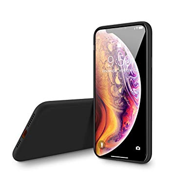 Ainope Case Compatible iPhone Xs Max, 6.5" Phone Cover Case [Liquid Sillicone & Slim Fit Cover] Gel Rubber Full Body Protection Shockproof Slim Anti-Drop Cover Compatible iPhone Xs Max (Black)