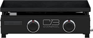 Charbroil® 22" Performance Series™ Portable Tabletop 2 Burner Propane Gas Griddle, Black 463614224