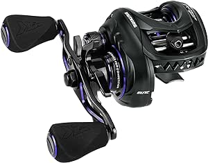 KastKing MegaJaws Elite Baitcasting Reels, Patented AMB System Eliminating Backlashes, Flipping Switch Function, 6.4oz Aluminum Frame Fishing Reel with Carbon Fiber Side Covers