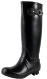 West Blvd Womens Seattle Rain Waterproof Solid Wellies Rubber Rain Boots