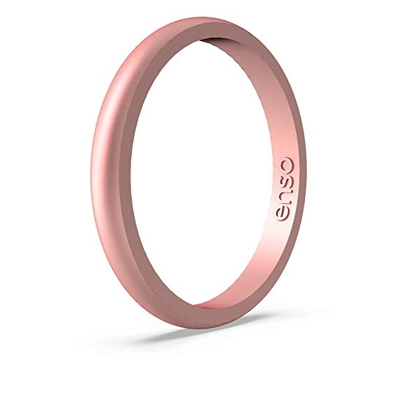 Enso Rings Halo Elements Silicone Ring | Made in The USA | Infused with Precious Elements | Lifetime Quality Guarantee | Comfortable, Breathable, and Safe