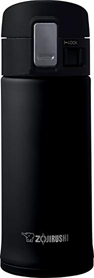 Zojirushi SM-KHE36BA 0.36-Liter Stainless Steel Travel Mug, 12-Ounce, Black