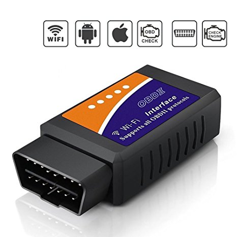 DOSNTO Car Wifi OBD2, Wireless ODB 2 Scanner, Wifi Diagnostic OBDII Reader/Scanner, Features 3000 Code Database, Check Engine Light Code Reader Diagnostic Scanner for Android And IOS