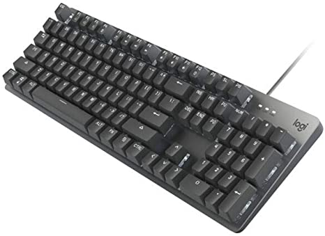 Logitech K845 Mechanical Illuminated Keyboard, Mechanical Switches, Strong Adjustable Tilt Legs, Full Size, Aluminum Top Case, 104 Keys, USB Corded, Windows (TTC Brown Switches)