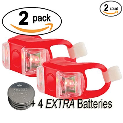 Bright Eyes Silicone Bike Tail Light Rear Safety LED Lights (Red)