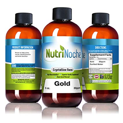 Nutrinoche Colloidal Gold - The Best Colloidal Gold Mineral Supplement - 30 PPM
