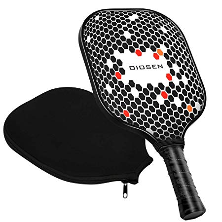 OIOSEN Pickleball Paddle Graphite Pickleball Racket Honeycomb Composite Core with Portable Racquet Cover Case/1 Carrying Bag/1 Blue Overgrip