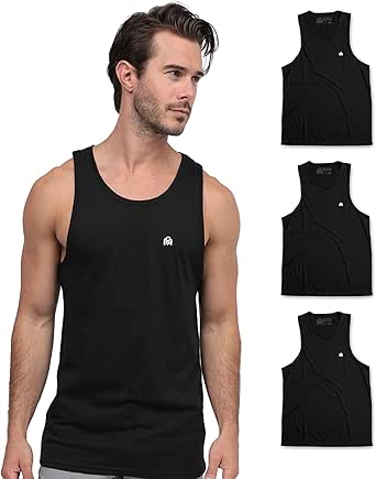 INTO THE AM Premium Basic Tank Tops for Men - Beach Workout Muscle Tanks S - 2XL