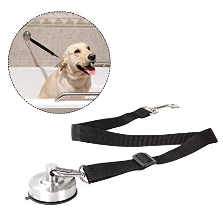 Portable Dog Bathing Restraint,Pet Grooming Suction Cup, Pets Shower Tether Straps, Any Size Dog