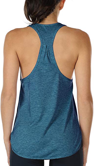 icyzone Workout Tank Tops for Women - Athletic Yoga Tops, Racerback Running Tank Top