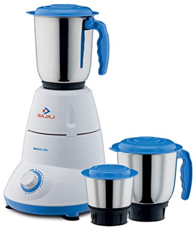 Bajaj Bravo Dlx 500-Watt Mixer Grinder (White)