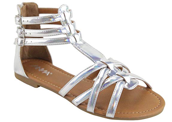 ANNA Mavis-8 Women Buckle Zip Gladiator Sandal