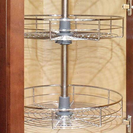 Dowell 4001 360D 30in H Wall Corner Lazy Susan ,Double Rack