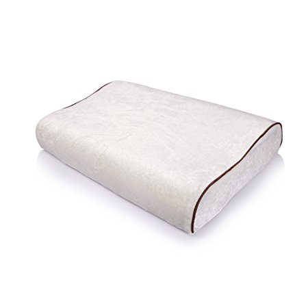FUNREST Toddler and Kids Contour Pillow, Dunlop Natural Latex Foam with Cotton Zipper Cover 19.7"x11.8"x3.5"/2.7", Soft, Best for Growing Children