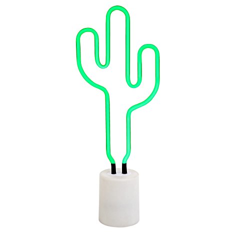 Sunnylife Indoor Decorative Neon Light Figurine Tube Desk Lamp with Adjustable Dimmer