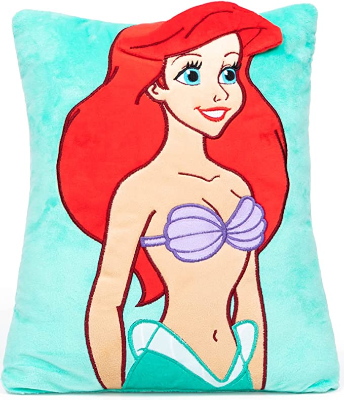 Disney The Little Mermaid Ariel Plush Snuggle Pillow - Super Soft Decorative Throw Pillow - Measures 15 Inches