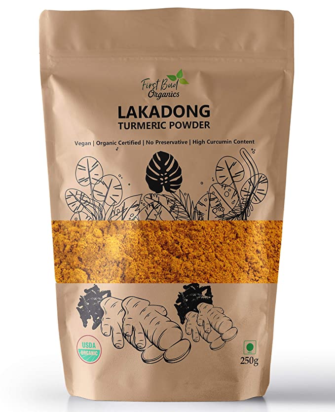First Bud Organics Lakadong Turmeric Powder ,250 g | High Curcumin Content Haldi Powder| USDA Organic | Immunity Booster