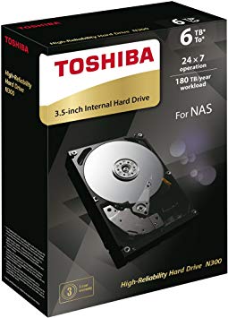 Toshiba N300 6 TB 3.5-Inch SATA Desktop Network Attached Storage - Silver