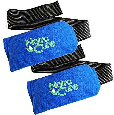 NatraCure Universal Cold Pack Ice Wrap – 2 Pack - (5" x 10" Pouch with 24" Nylon Belt Strap)