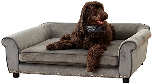 Enchanted Home Pet Ultra Plush Outlaw Pet Bed, Gray