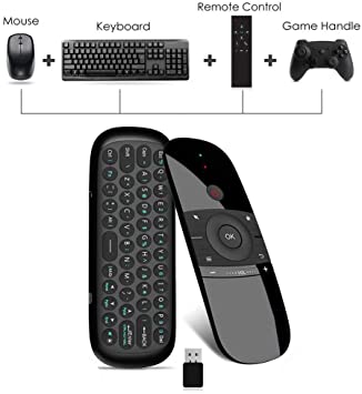 TTVBOX Air Remote Keyboard Mouse 2.4Ghz Mini Wireless Keyboard W1 with Gyro Infrared Learning Remote Controller for Android TV Box Mini PC Smart TV Projector HTPC Laptop All-in-one PC 2020 New