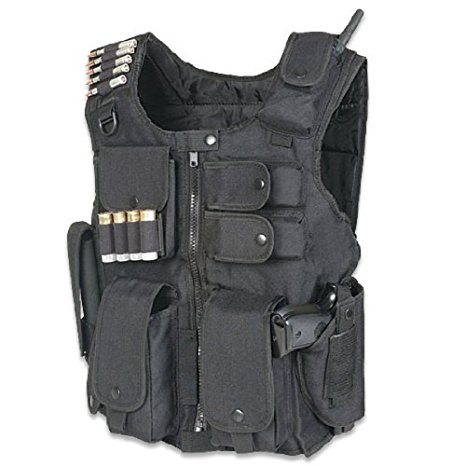 Ultimate Arms Gear Tactical Entry Operation SWAT Police Military Law Enforcement Assault Vest, Right Handed, Black