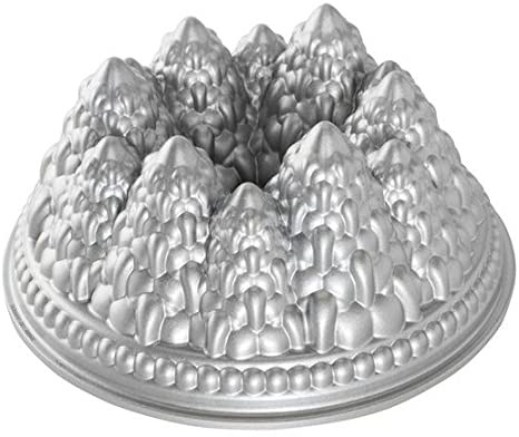 Nordic Ware 89737 Pine Forest Bundt Pan, Aluminium, Silver