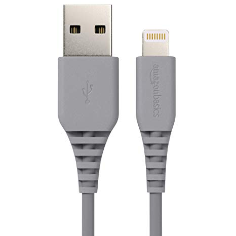 AmazonBasics Lightning to USB A Cable for iPhone and iPad - MFi Certified - 6 Feet (1.8 Meters) - Gray