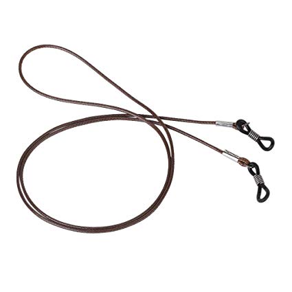 SODIAL Fashion Eyeglass Sunglasses Wax Cord Neck Strap Reading Glasses Holder - Brown